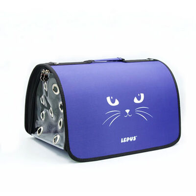 Lepus Fly Bag Cat Pattern Pet Carrier Lilac 25x40x25 cm