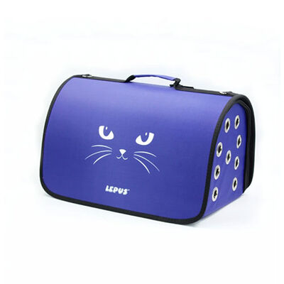 Lepus Fly Bag Cat Pattern Pet Carrier Lilac 25x40x25 cm