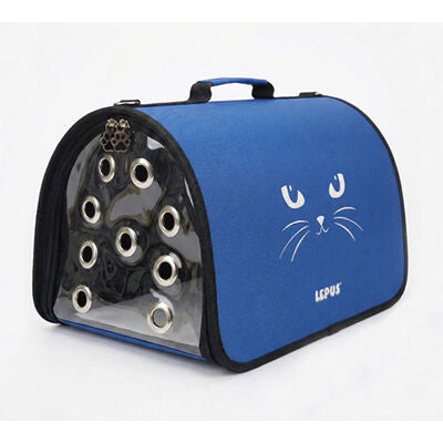 Lepus Fly Bag Cat Pattern Pet Carrier Blue 25x40x25 cm