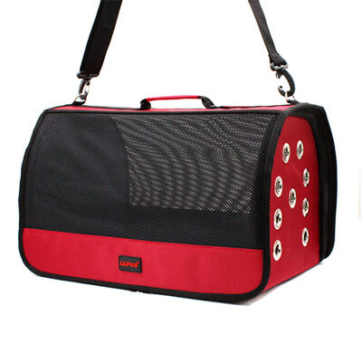 Lepus Mesh Bag Red Breathable Pet Carrier 28x45x28 cm