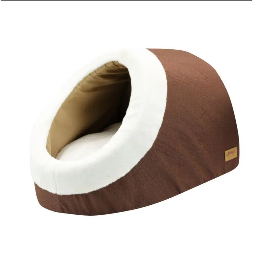 Lepus Mia Alaska Brown Pet Bed with Plush Cushion 50x40cm