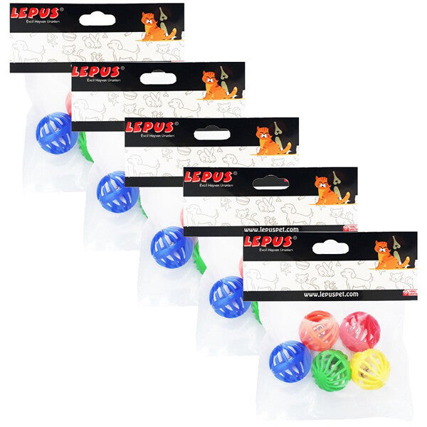 Lepus Cage Bell Ball Cat Toy, 5 Pieces, Interactive Play