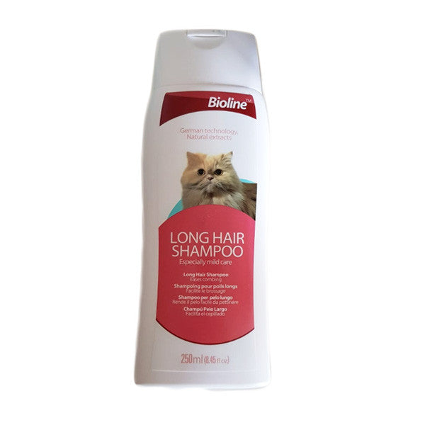 Bioline Long Hair Cat Shampoo for Easy Detangling 250ml