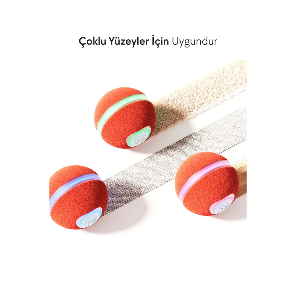 Cheerble Wicked Ball Interactive Self-Moving Cat Toy Red