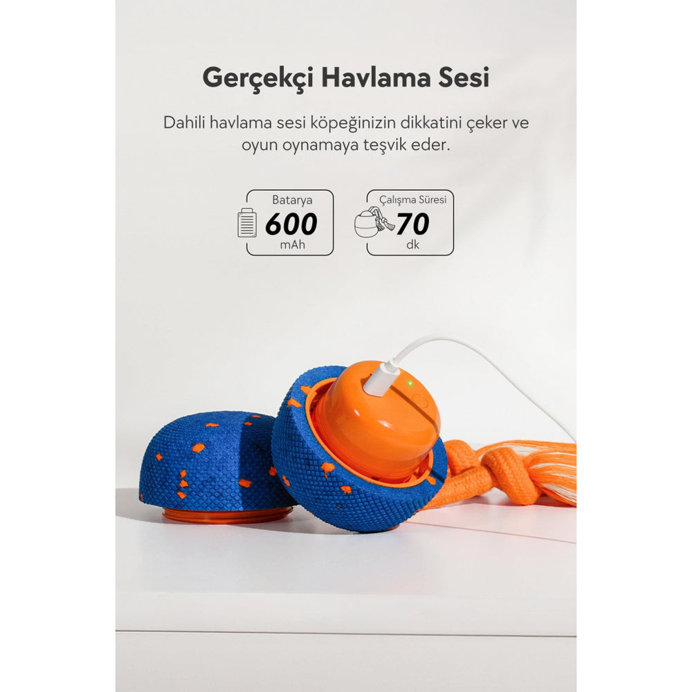 Cheerble Wicked Ball Rolly Interactive Moving Dog Toy Orange