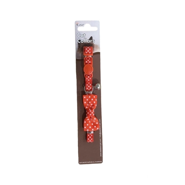 Eastland Polka Dot Bowtie Cat Collar with Bell Red 20-25cm