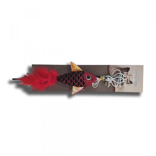 Eastland Extendable Cat Wand Toy with Plush Fish 83cm