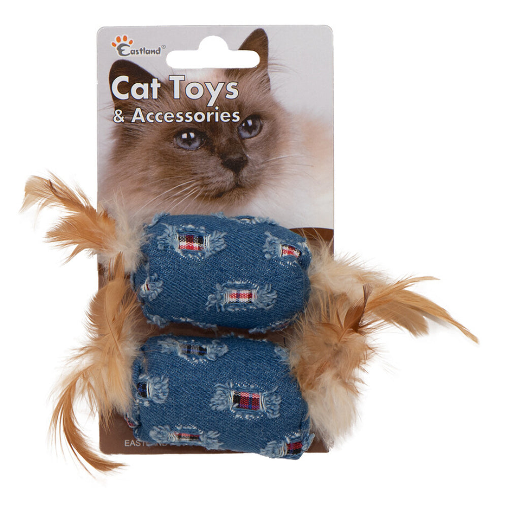 Eastland Plush Catnip Toy with Sound and Feathers 6cm