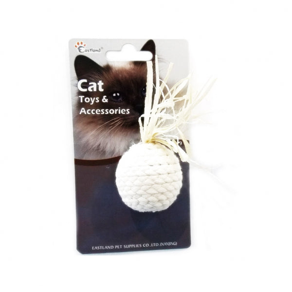 Eastland Knotted Rope Ball Cat Toy for Active Play 4.5cm
