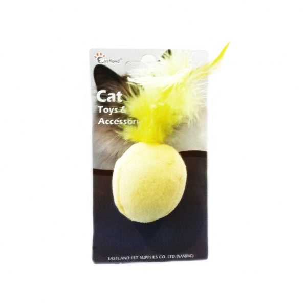 Eastland Catnip Feather Ball Toy for Active Play 4.5cm