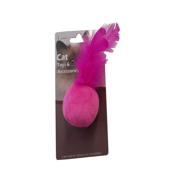 Eastland Catnip Feather Ball Toy for Active Play 4.5cm