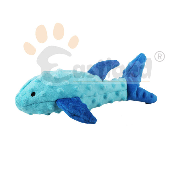 Eastland Squeaky Plush Shark Dog Toy for Interactive Play 30cm