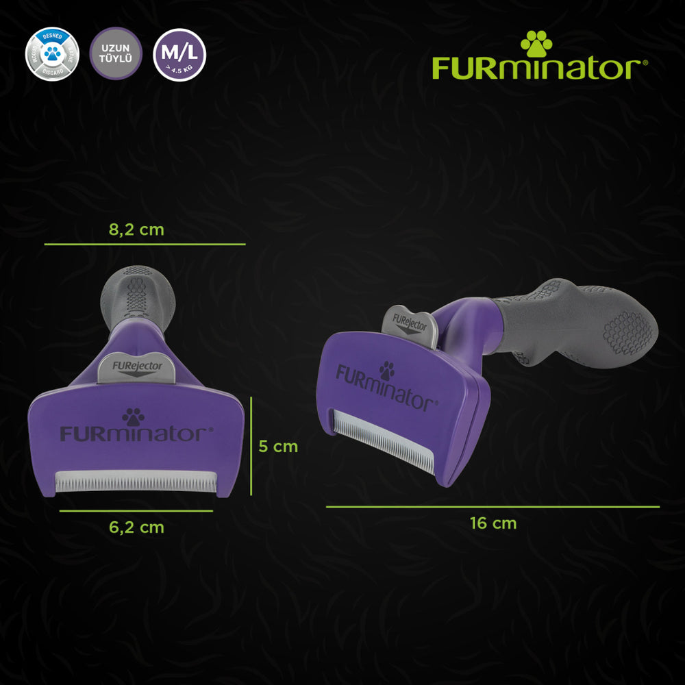 Furminator Long Hair Cat Deshedding Tool for M/L Cats 6.2cm