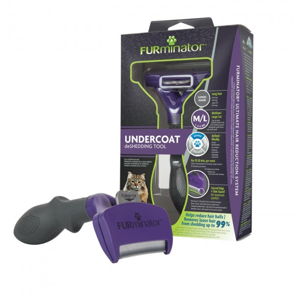 Furminator Long Hair Cat Deshedding Tool for M/L Cats 6.2cm