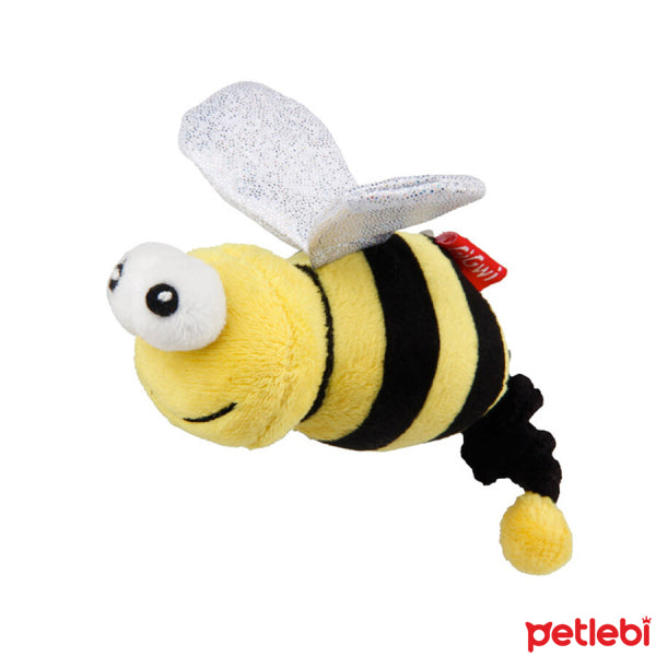 GiGwi Plush Bee Cat Toy with Catnip for Playful Cats 12cm