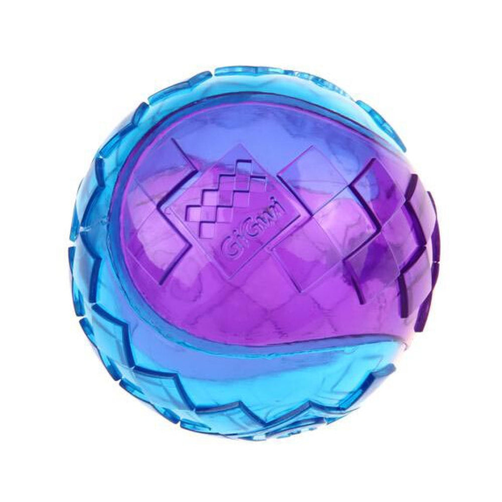 GiGwi Clear Hard Top Dog Toy 7cm Large Fetch Ball with Squeaker
