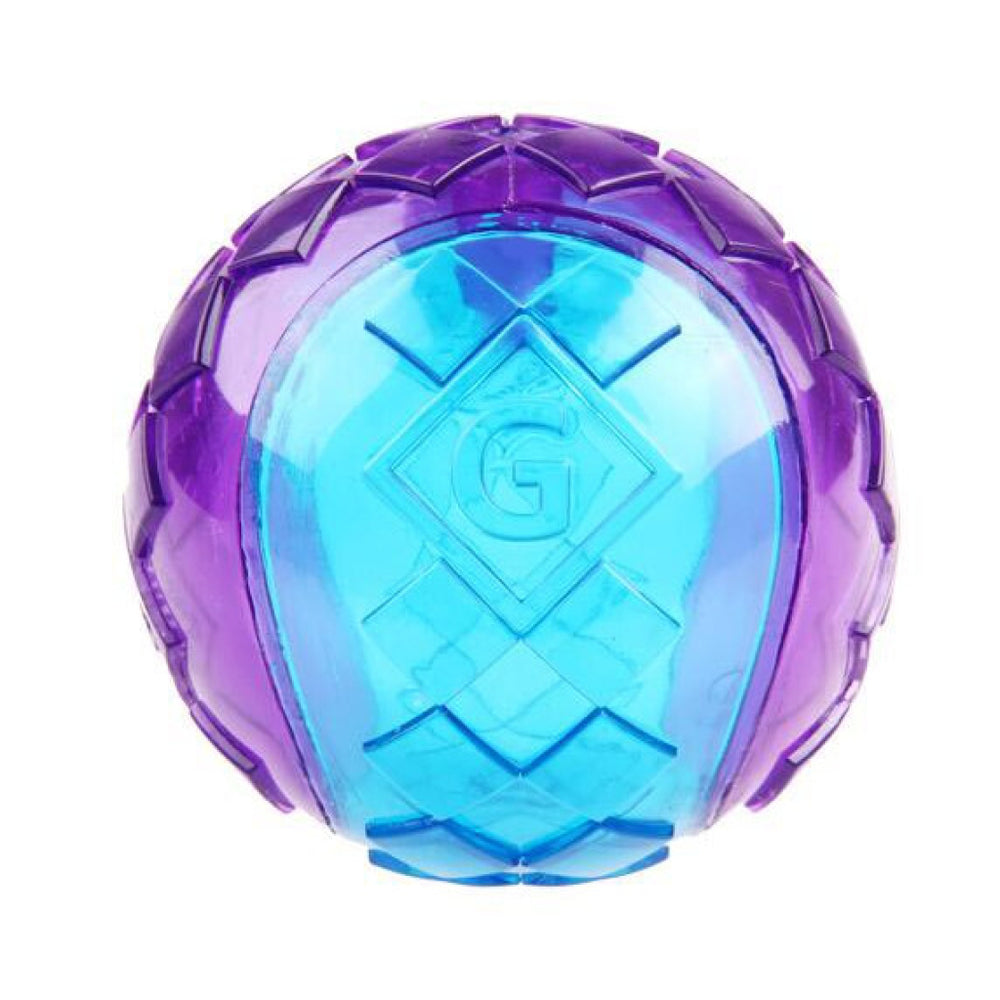 GiGwi Clear Hard Top Dog Toy 7cm Large Fetch Ball with Squeaker