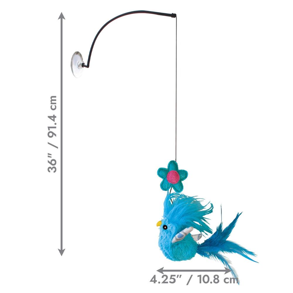 KONG Connects Window Teaser Bird & Feather Cat Toy 1 Count