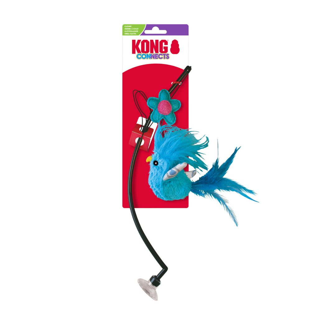 KONG Connects Window Teaser Bird & Feather Cat Toy 1 Count