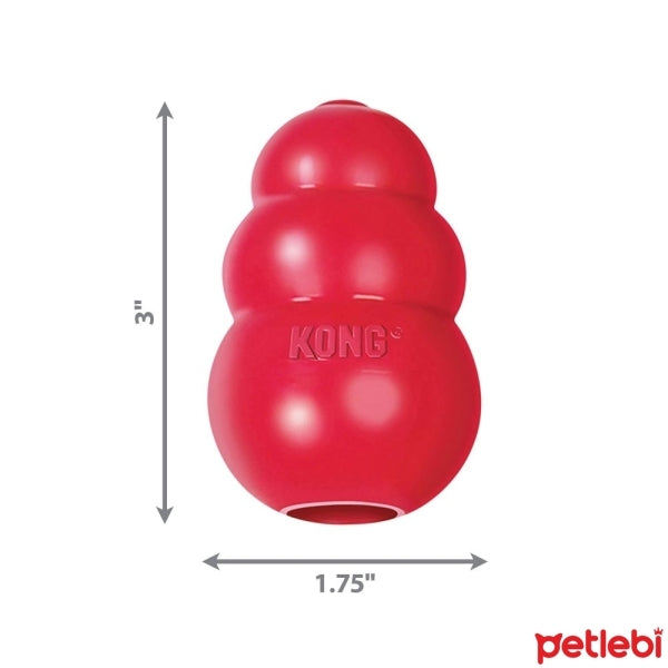 Kong Classic Red Rubber Dog Toy Durable Chew Toy Small 8cm