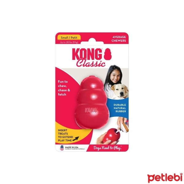 Kong Classic Red Rubber Dog Toy Durable Chew Toy Small 8cm