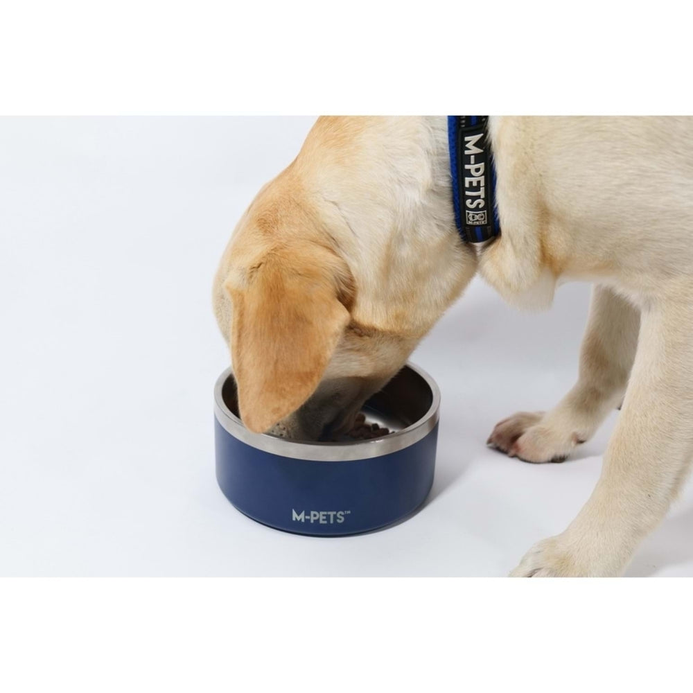 M-Pets Eskimo Double Wall Insulated Dog Bowl Blue 2000ml