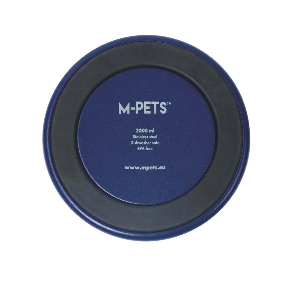 M-Pets Eskimo Double Wall Insulated Dog Bowl Blue 2000ml