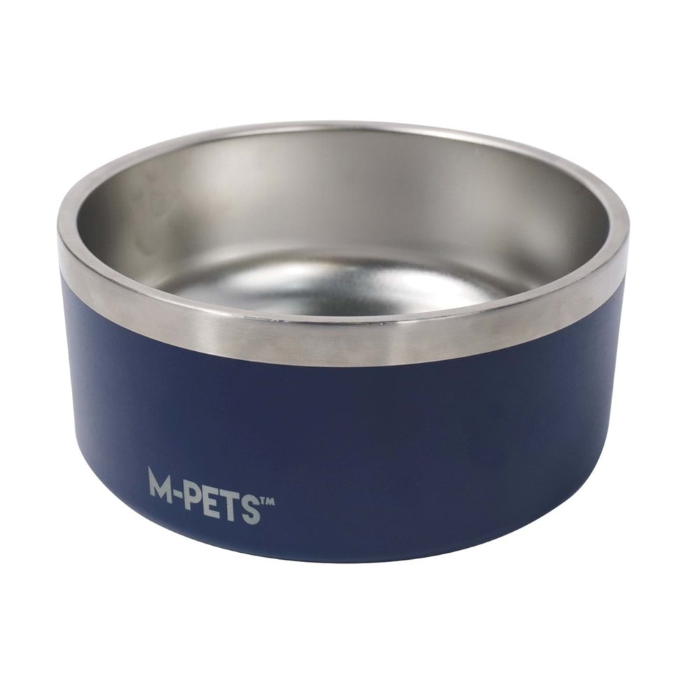 M-Pets Eskimo Double Wall Insulated Dog Bowl Blue 2000ml