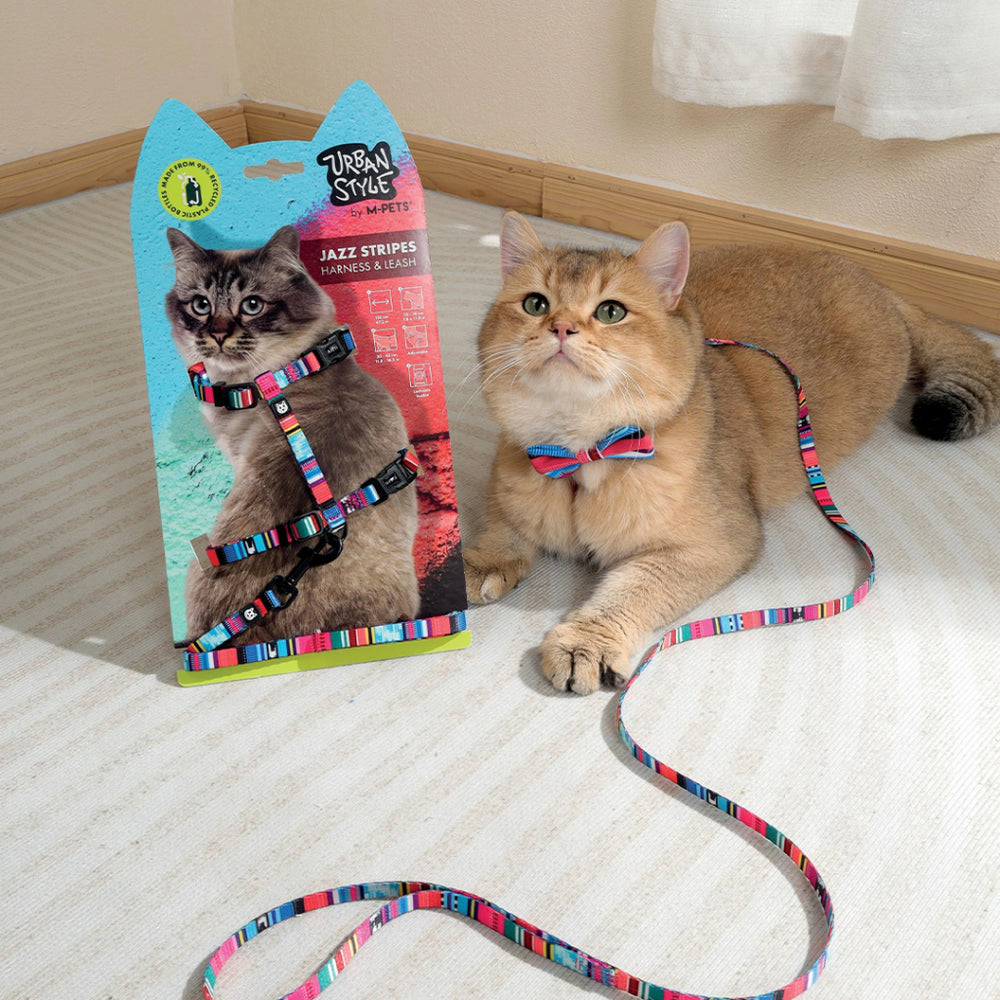 M-Pets Urban Style Cat Harness and Leash Set 120cm