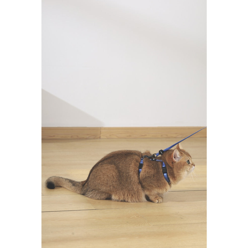 M-Pets Gentle Cat Harness and Leash Set Blue 120cm