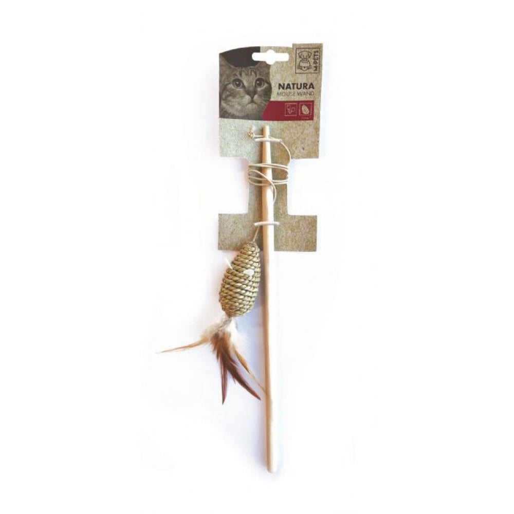 M-Pets Natura Fishing Rod Cat Toy for Active Play 35cm