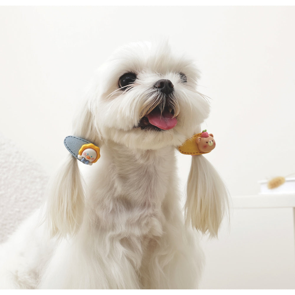 M-Pets Glam Figured Hair Clip for Cats and Dogs Yellow