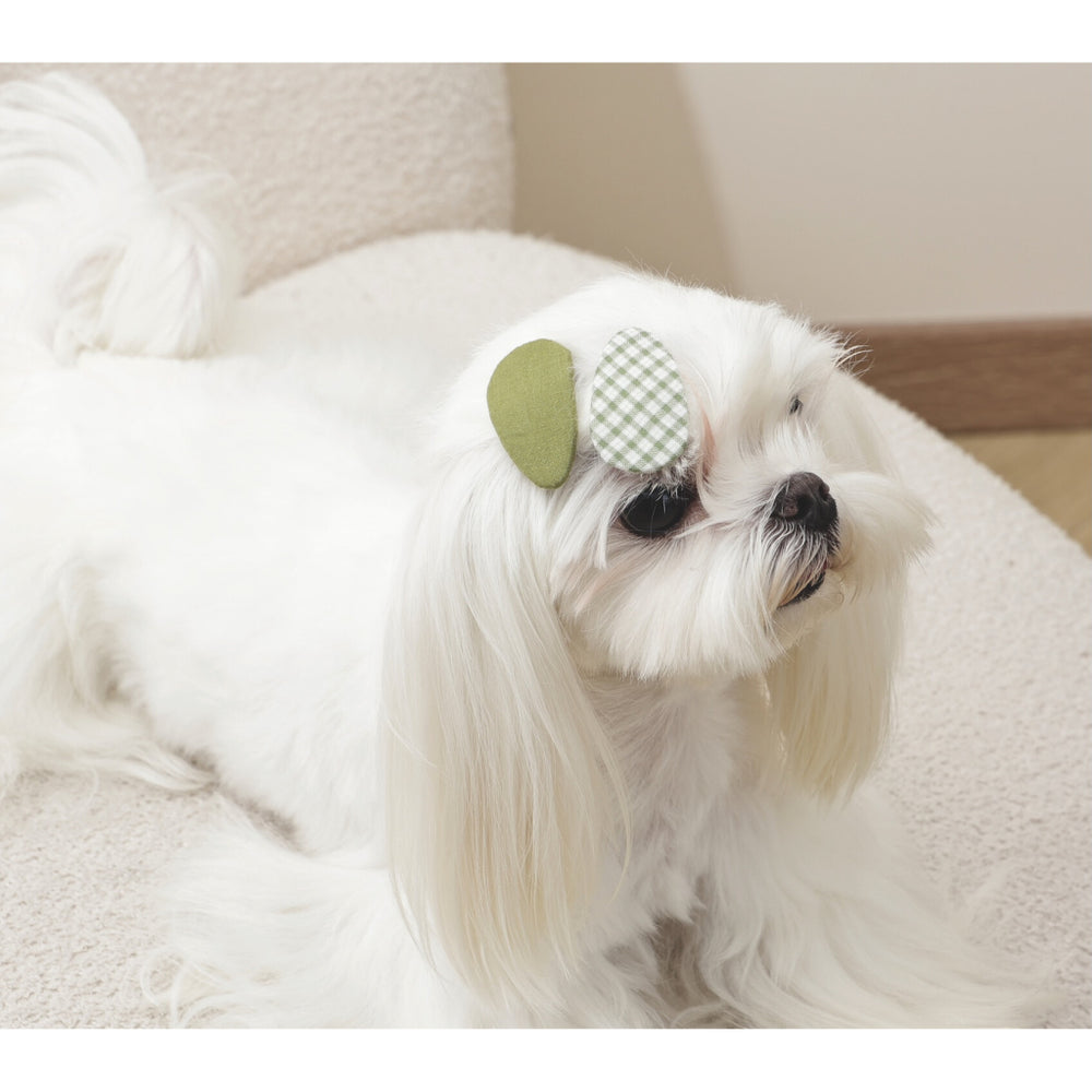 M-Pets Glam Patterned Hair Clip for Cats and Dogs Green