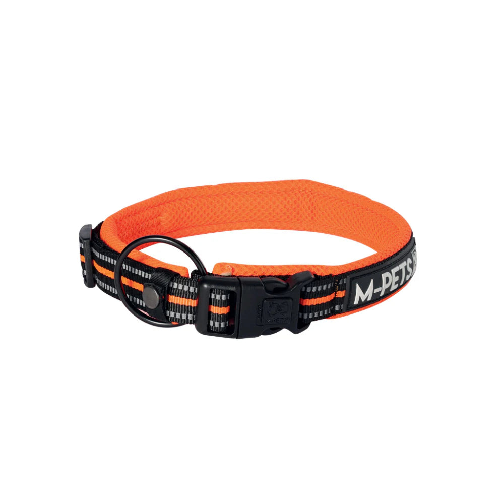 M-Pets Hiking Reflective Dog Collar Orange 30-40cm S
