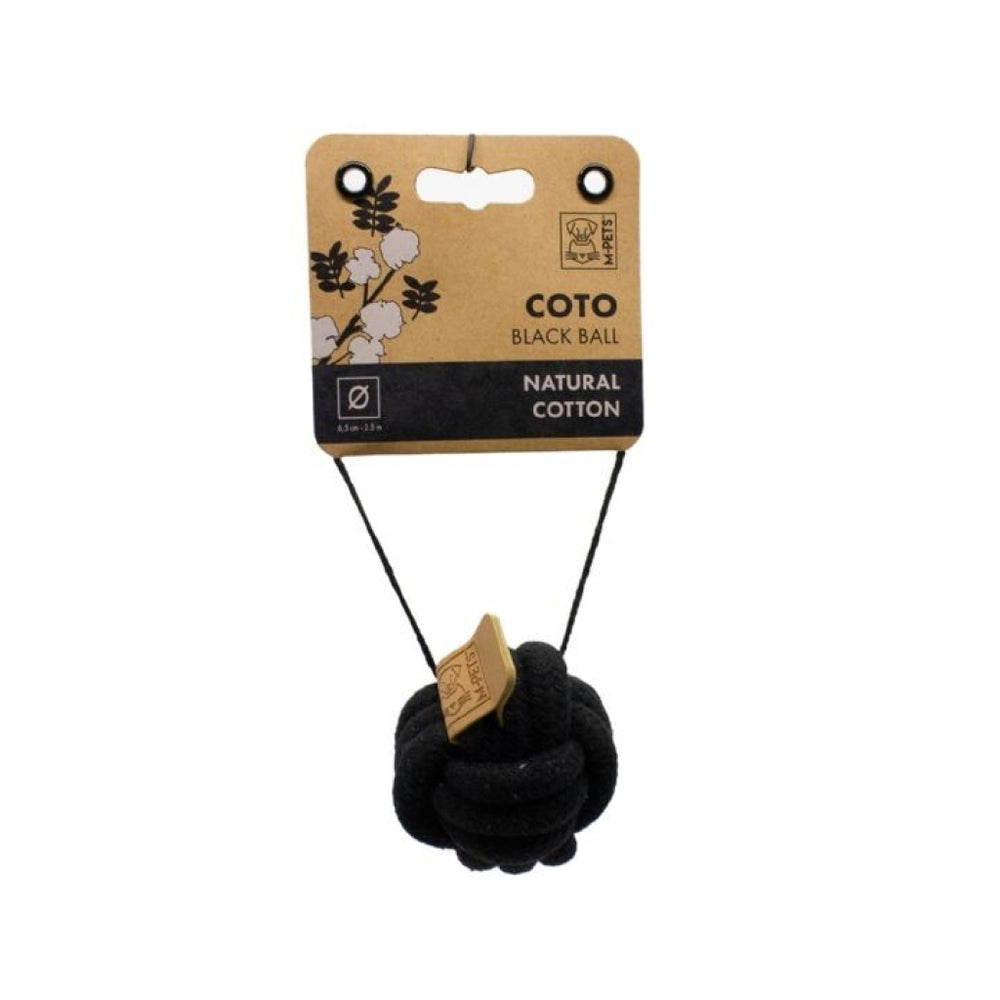 M-Pets Cotton Knotted Ball Dog Toy for Dental Health 6.5cm