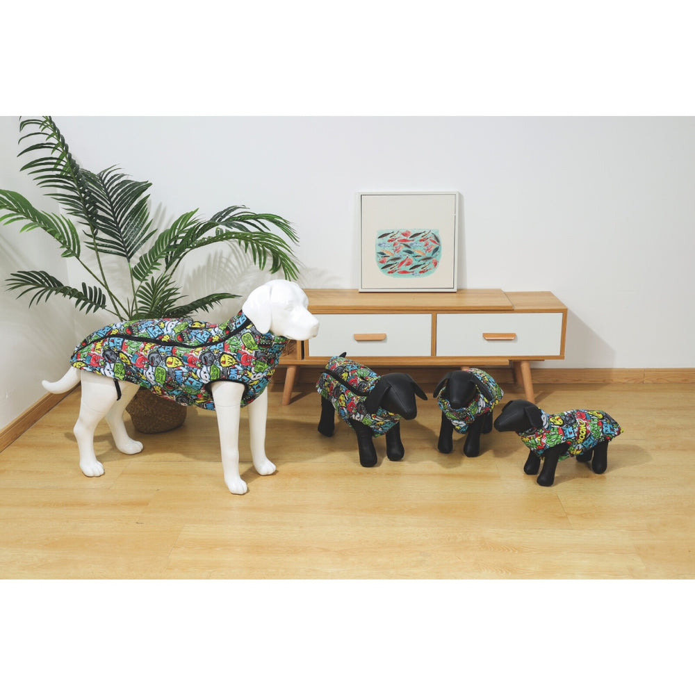 M-Pets Urban Style Dog Jacket, Recycled Fabric, 44-45 cm, Mixed Colors, XS