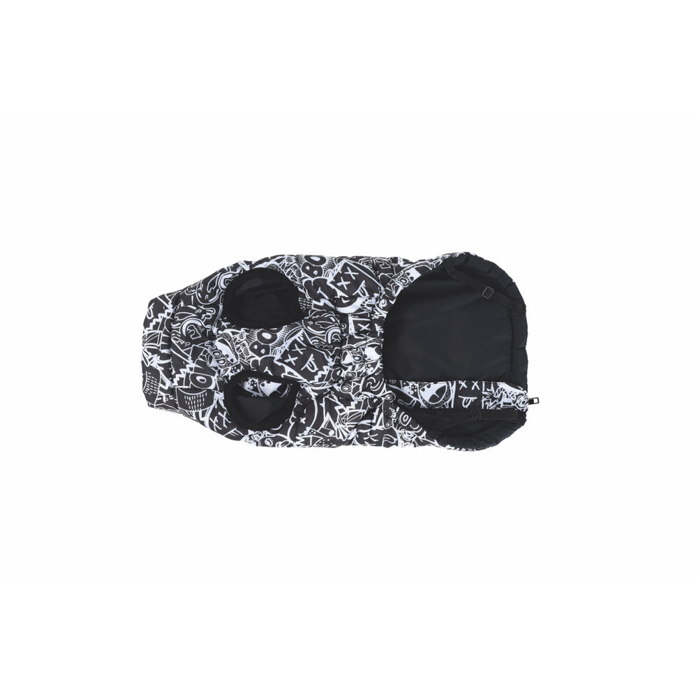 M-Pets Urban Style Winter Dog Jacket Black & White Medium