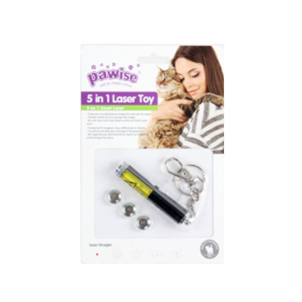 Pawise 5-Figure Laser Cat Toy with Keychain Black 8cm