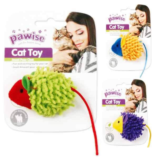 Pawise Plush Mouse Cat Toy for Interactive Play