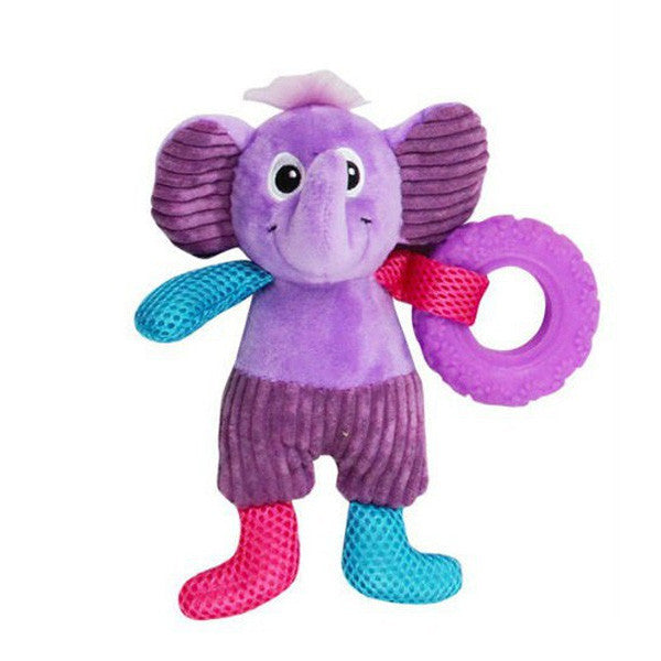 Pawise Vivid Life Swimming Elephant Squeaky Plush Toy 20cm