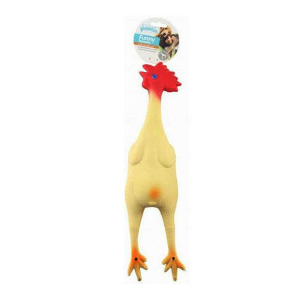 Pawise Latex Squeaky Chicken Dog Toy for Interactive Play 44.5cm