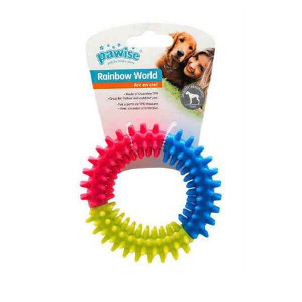Pawise Round Rubber Dog Toy, 9 cm Ring Design for Dogs