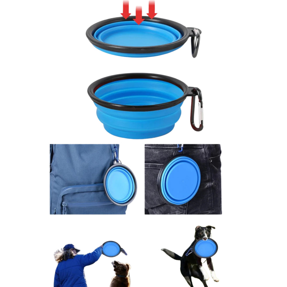 Rimba Collapsible Silicone Pet Food and Water Bowl 13cm