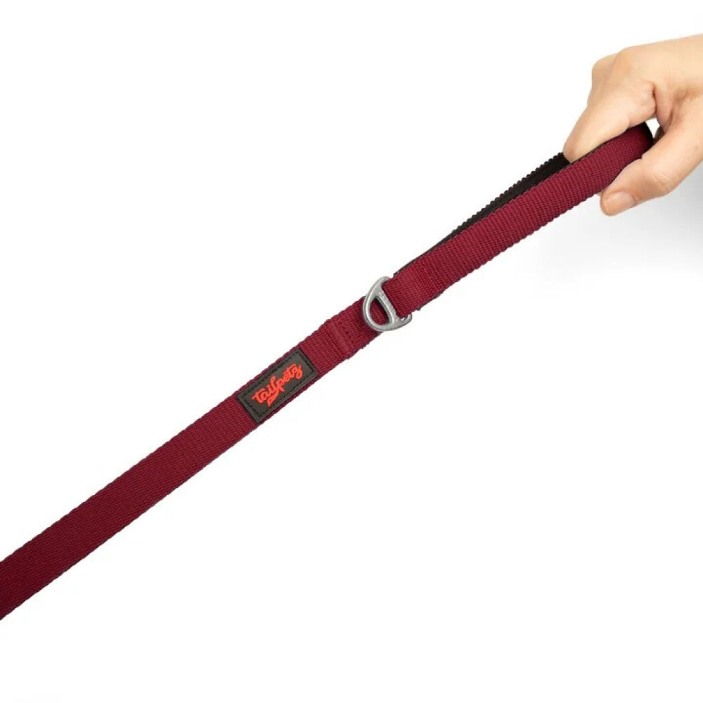 Tailpetz Match Dog Leash Durable Control Strap Burgundy 140cm