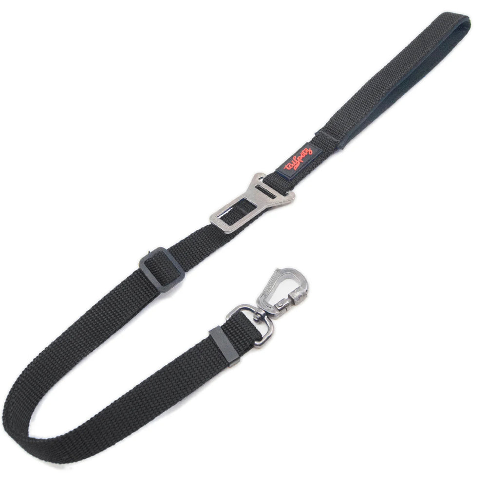 Tailpetz Seatbelt Attachment Dog and Cat Leash in Black Medium