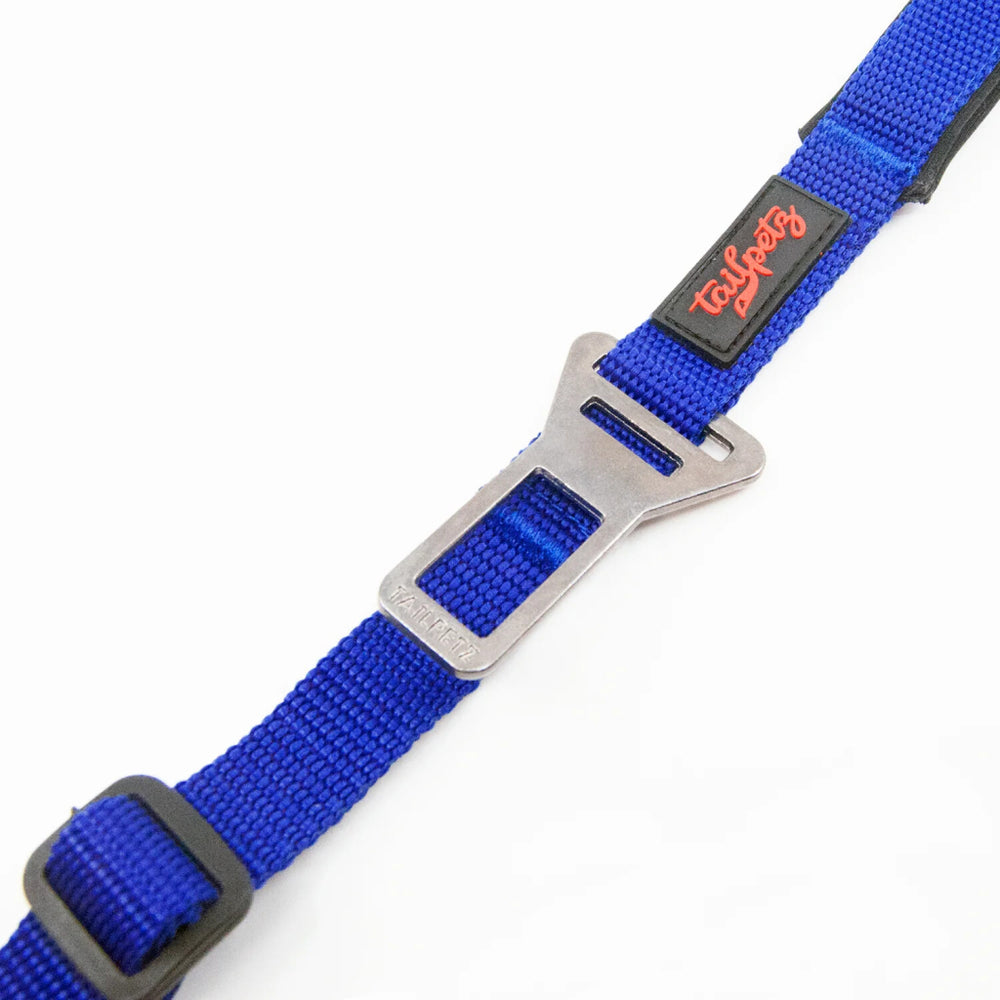 Tailpetz Dog and Cat Leash with Seat Belt Buckle Navy Blue M