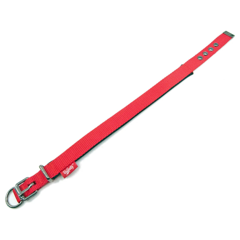 Tailpetz Comfy Soft Texture Dog Collar Red Large