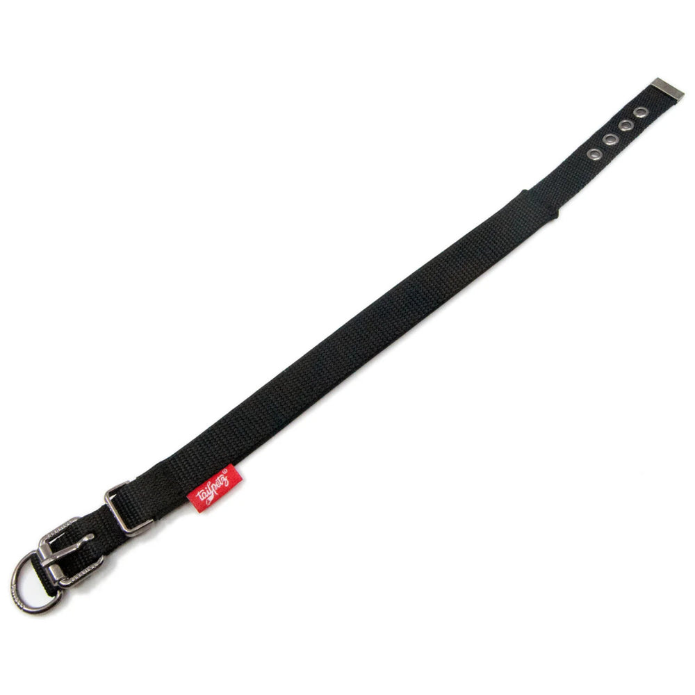 Tailpetz Comfy Soft Textured Dog Collar (Black) [S]