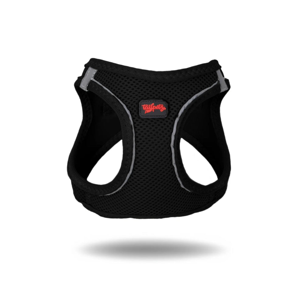 Tailpetz Air-Mesh Dog Harness Breathable Comfort Black XL