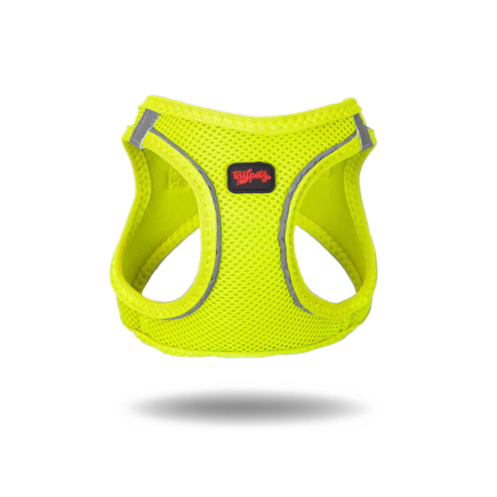 Tailpetz Air-Mesh Dog Harness Cooling Neon Yellow XL 54-60cm